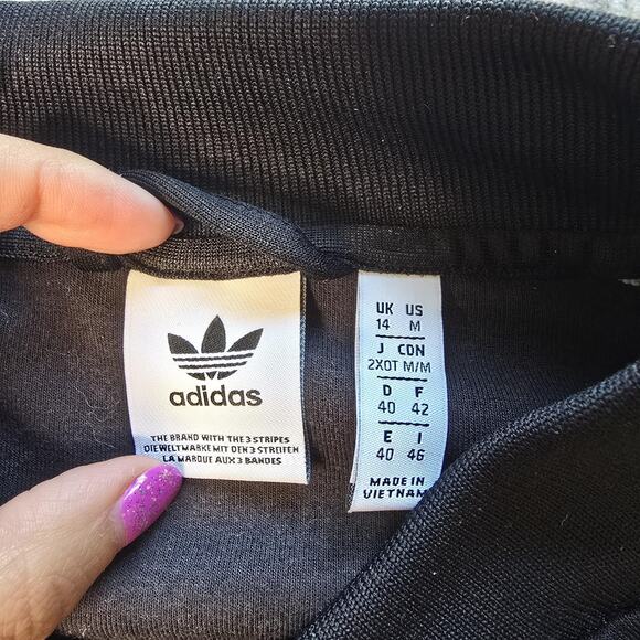 Adidas Jacket Womens Medium Track Full Zip Trefoil 3 Stripe Vintage Style Retro - Picture 5 of 11